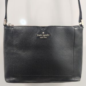 Kate Spade Harlow Crossbody Purse Black Pebbled Leather Adjustable Ret. $279